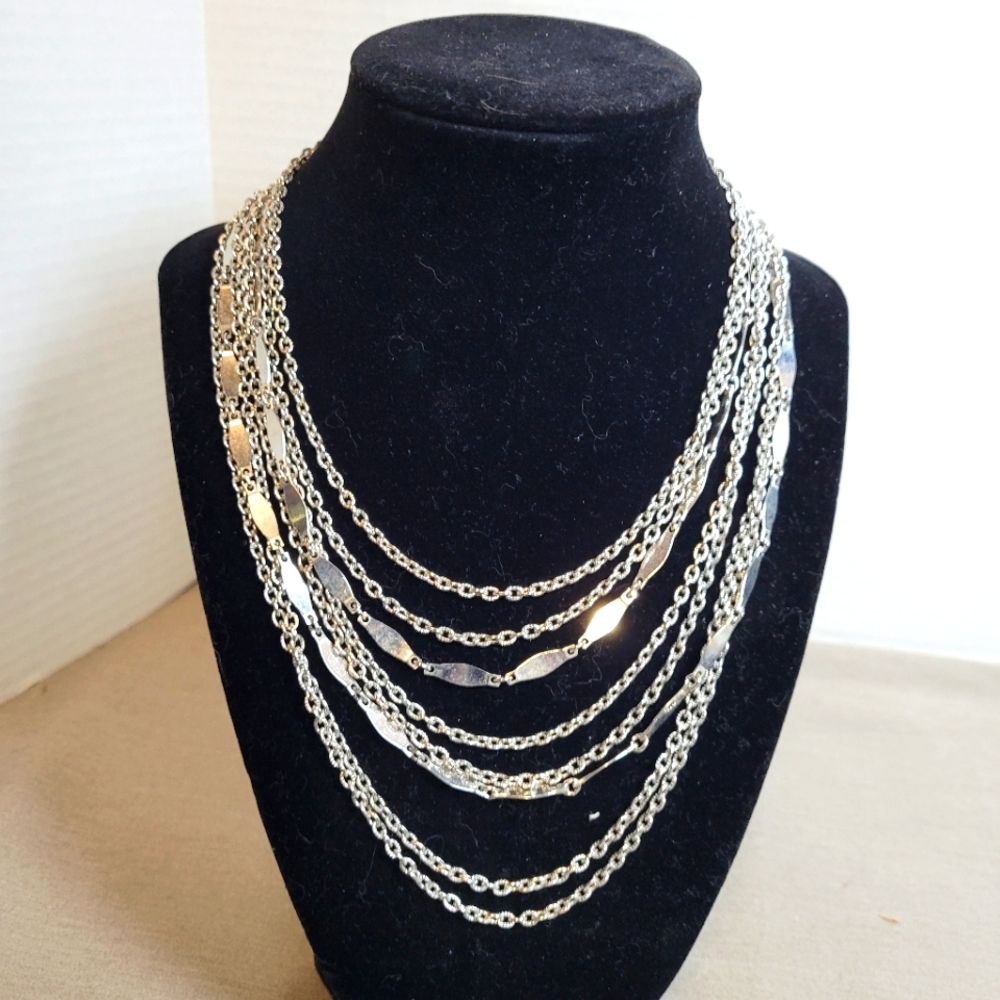 Vintage Coro Multi-Strand Silver Necklace